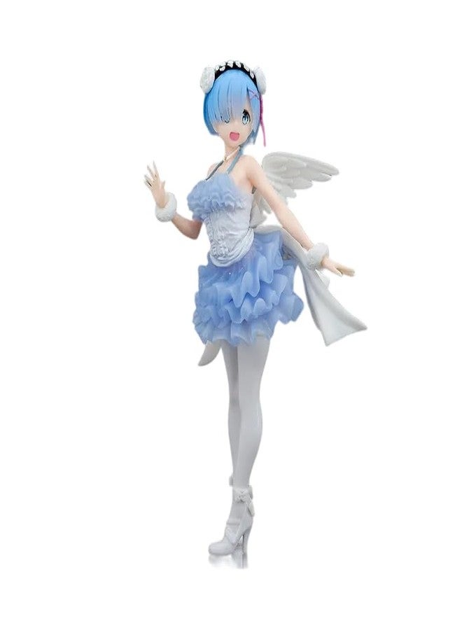 Trunkin | Re Zero Starting Life in Another World Rem Figure Ram Rem Angel Model Figurine 25CM | Toy Model Doll PVC Action Figure - Image 1
